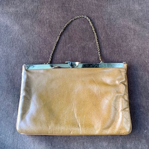 Vintage Etra Light Brown Leather Clutch