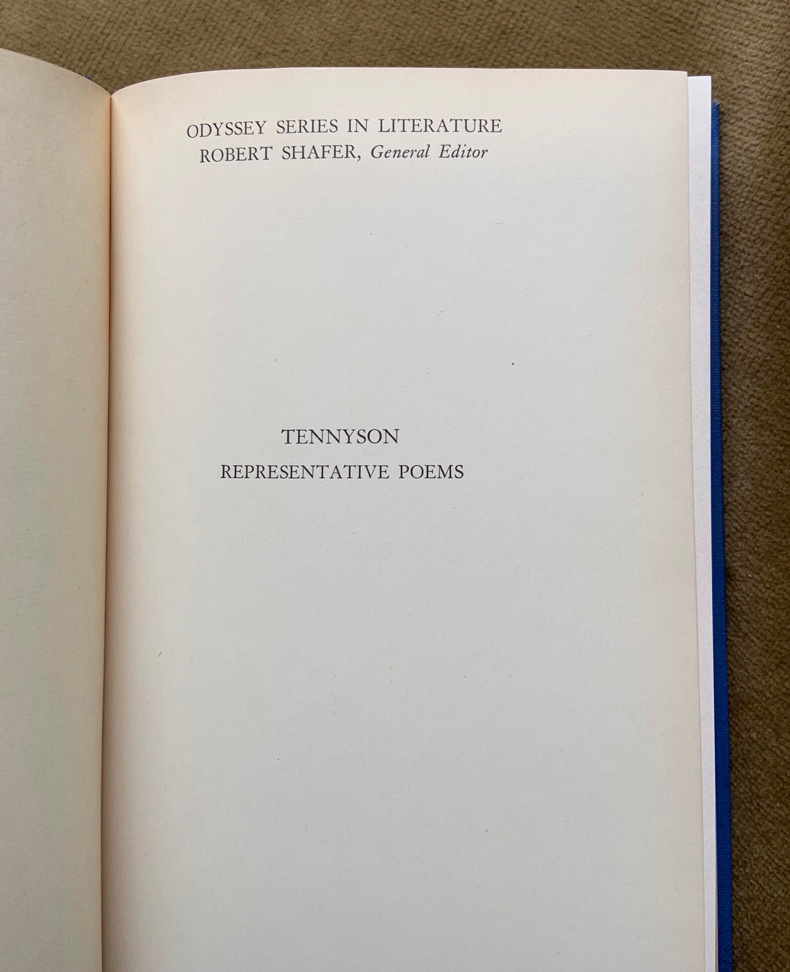 Alfred Tennyson Representative Poems 1941 | Etsy