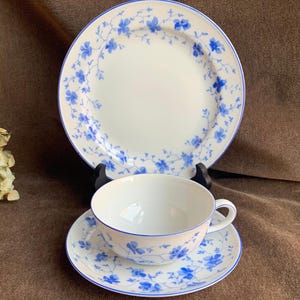 Arzberg Porzellanfabrik Bayern Blue Flowers 3 Piece Set /Old Mark