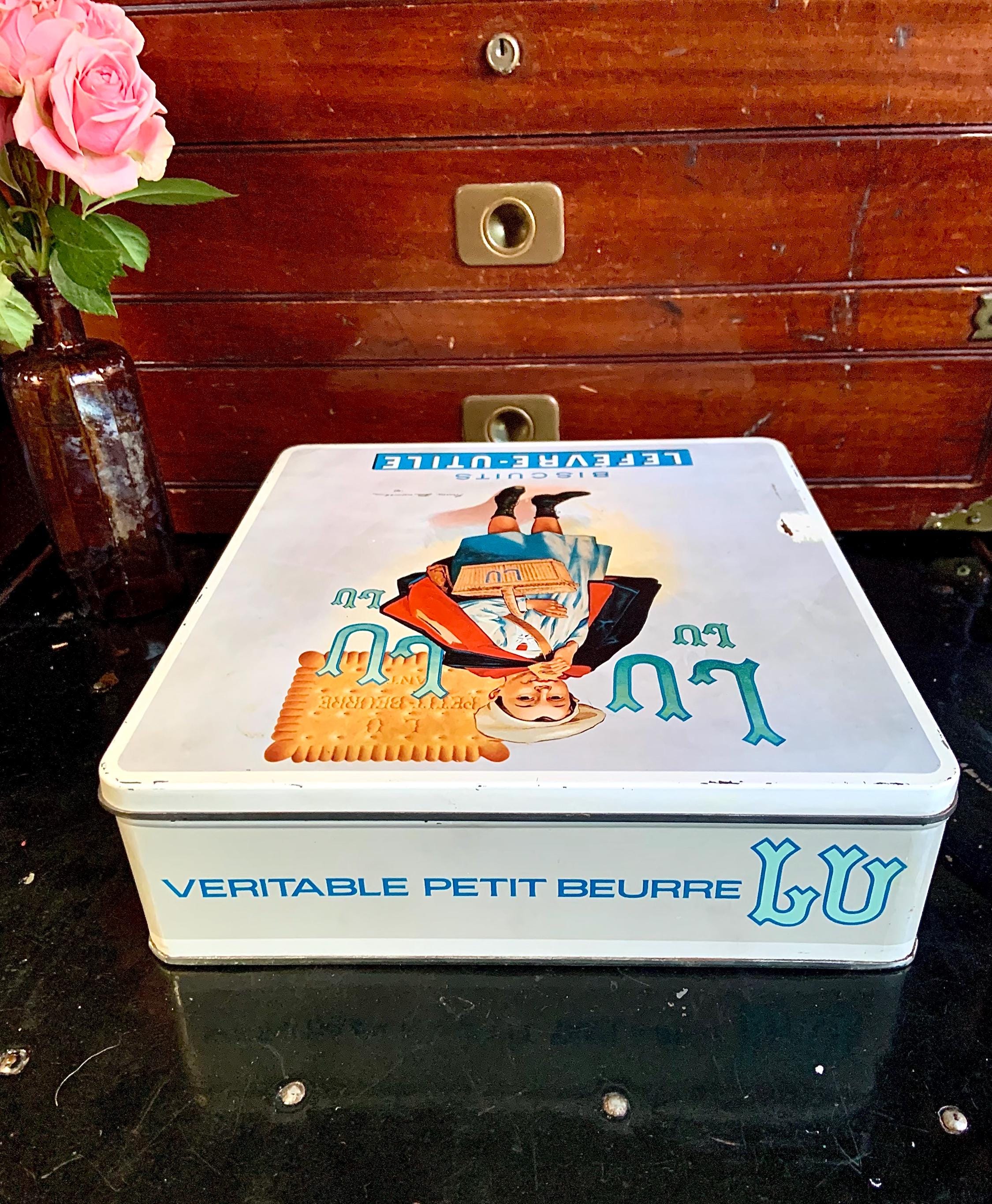Vintage French Lefevre-utile Lu Lu Petit Beurre Biscuit Tin - Etsy