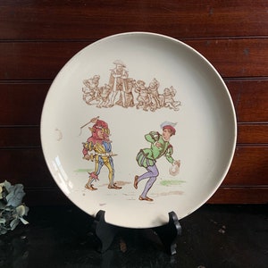 Rare Antique Pantagruel by Rabelais 8.25&quot; Plate Made in France