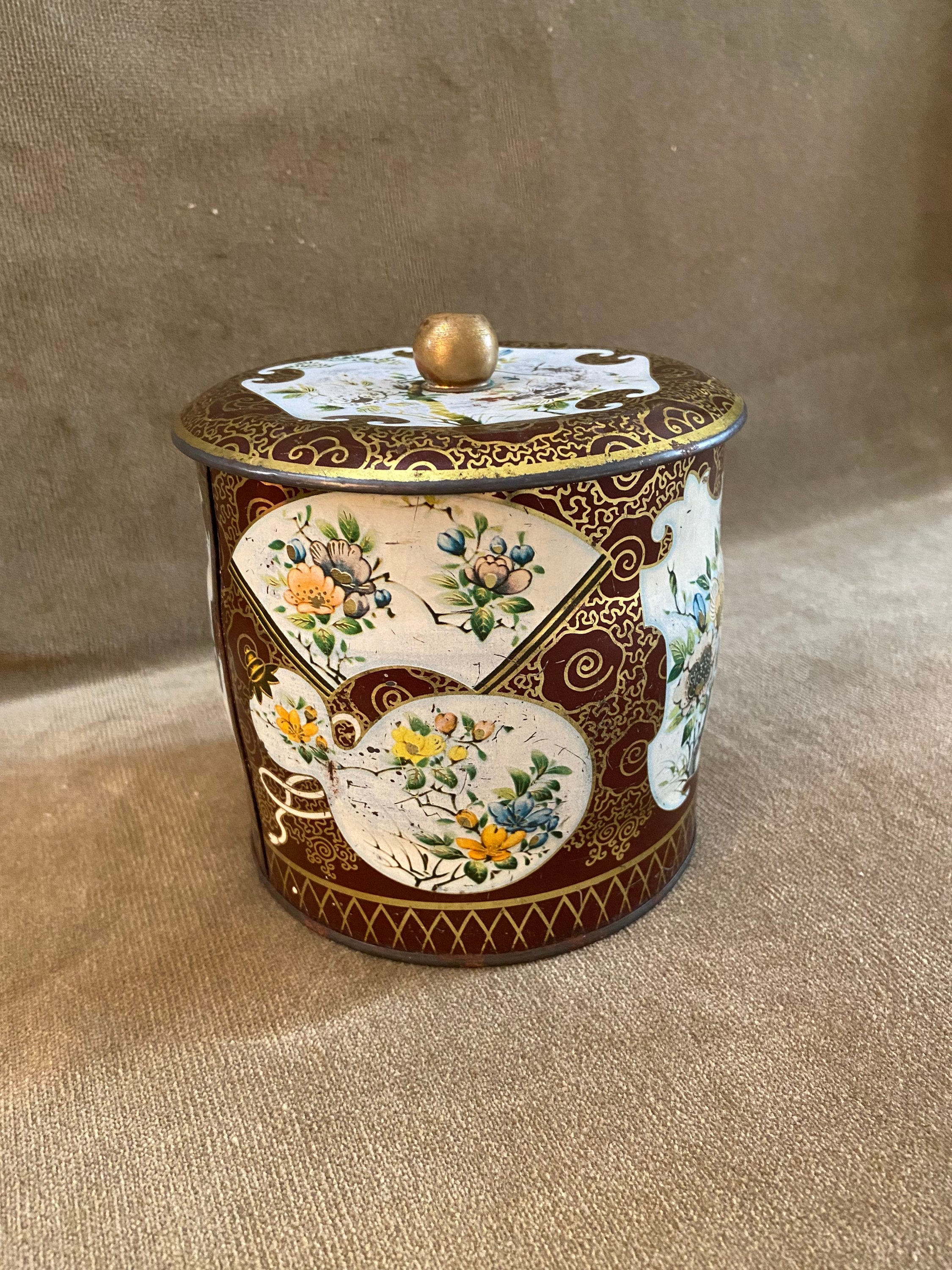 Vintage Daher Round Tin Container Made in England Etsy