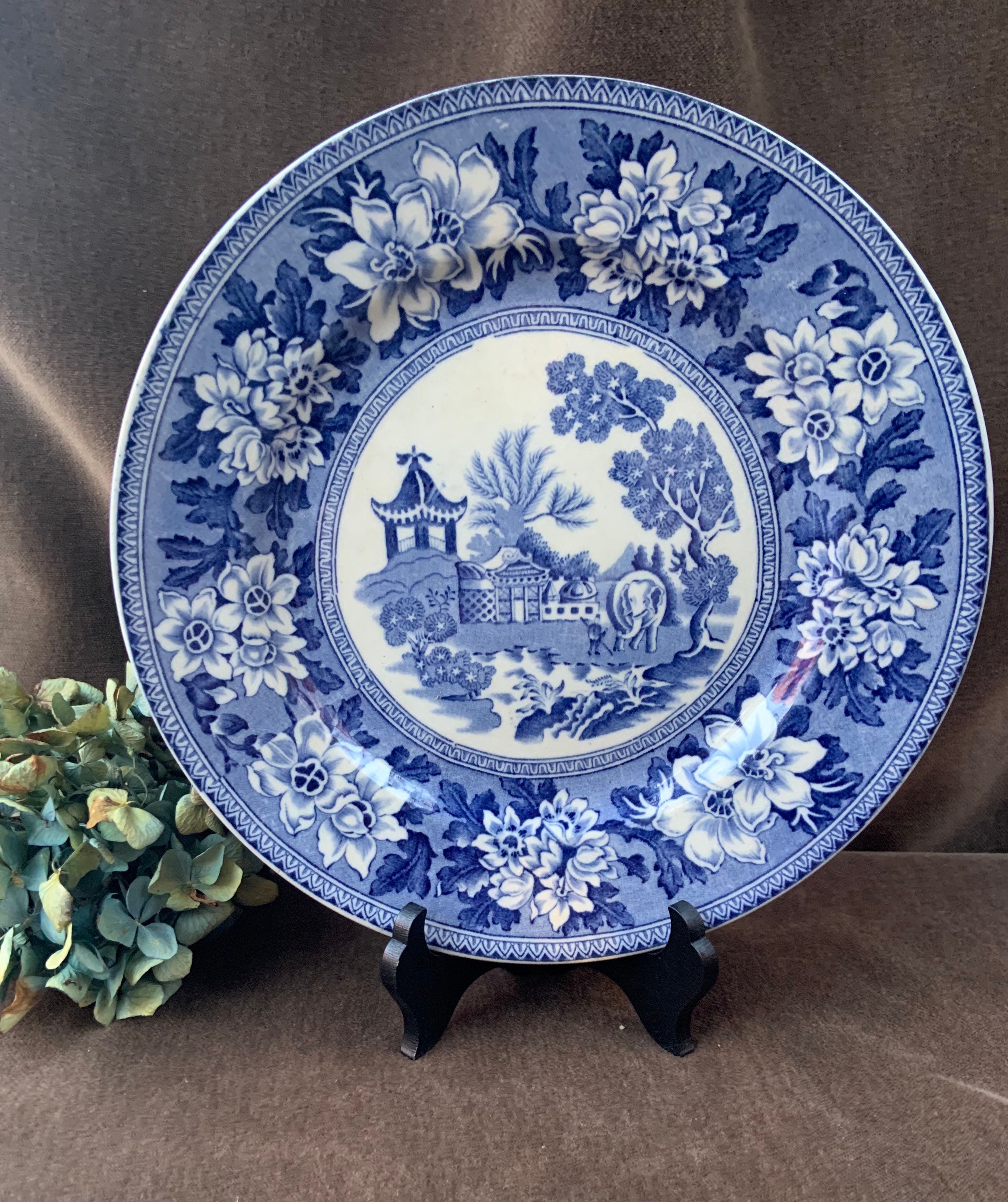 1837-97年 John Meir & Son JEDDO江戸ENGLAND 深皿 イギリス