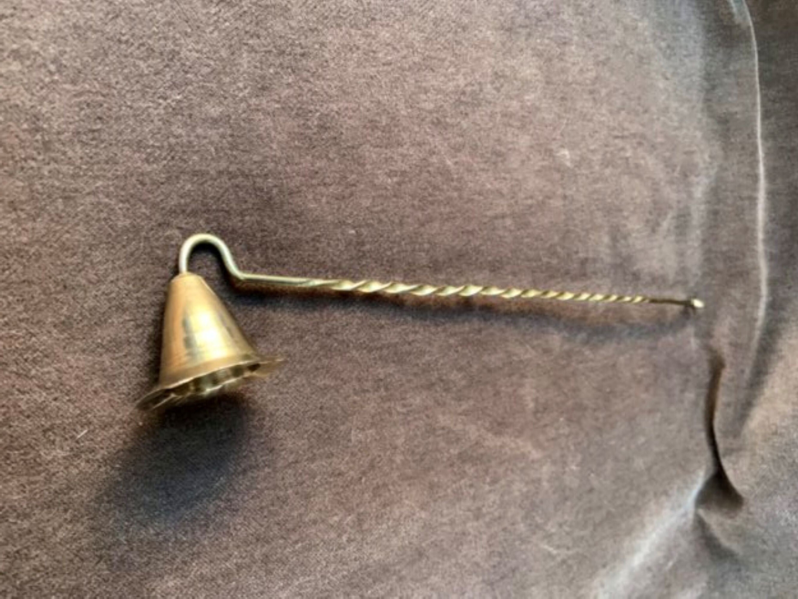 Vintage Brass Candle Snuffer with Twisted Handle Etsy