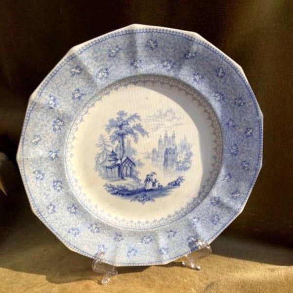 Antique T J & J Mayer Longport Garden Scenery Plate