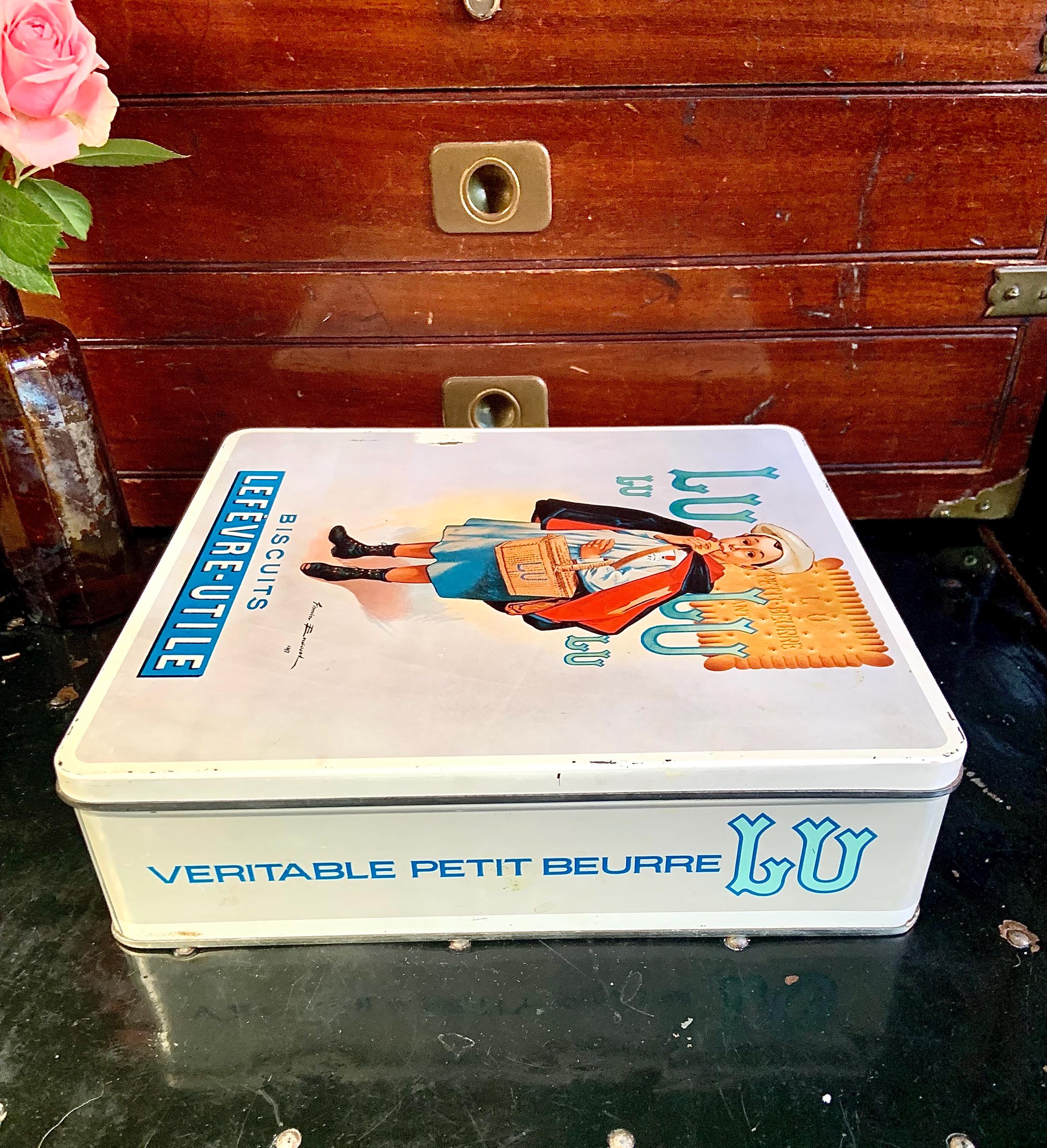 Vintage French Lefevre-utile Lu Lu Petit Beurre Biscuit Tin - Etsy