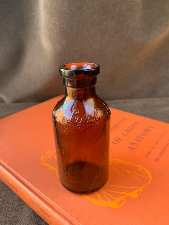 Vintage 4 Lysol Brown Glass Bottle Etsy