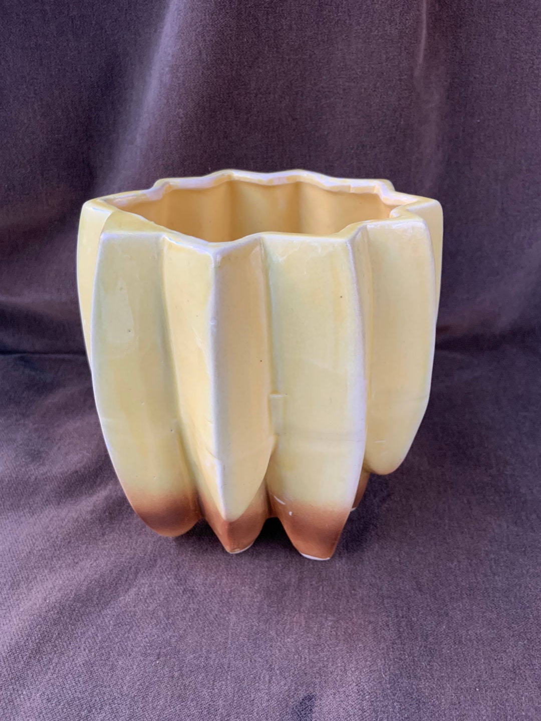 Vintage Mccoy Bananas Cookie Jar/canister Missing Lid Etsy