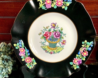 Antique Copeland Spode for WH Plummer & Co New York Luncheon Plate with Scalloped Edges