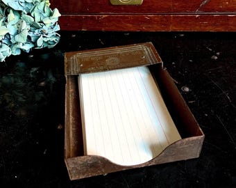 The Home Insurance Company New York Metal Desktop Notepad Holder