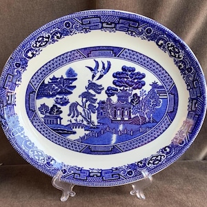 Myott Staffordshire Old Willow 11” Oval Serving Platter