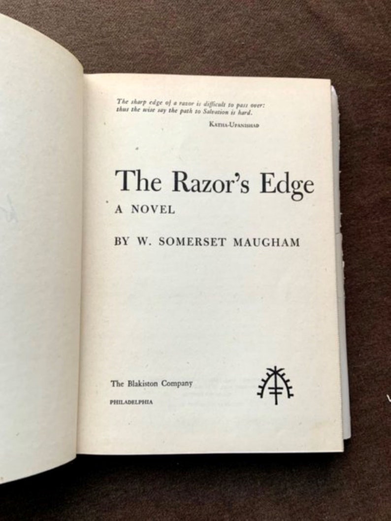 Vintage the Razor's Edge by W. Somerset Maugham 1945 Etsy