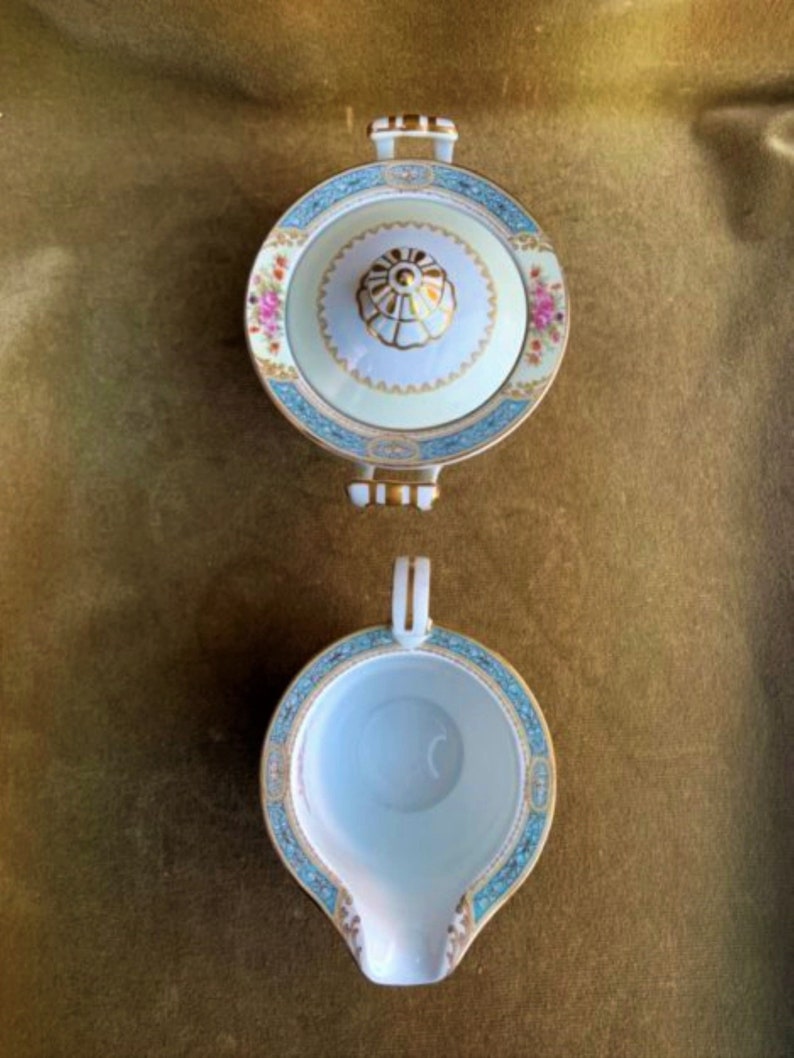 Vintage Noritake Creamer and Sugar Bowl Set Made in Occupied Etsy
