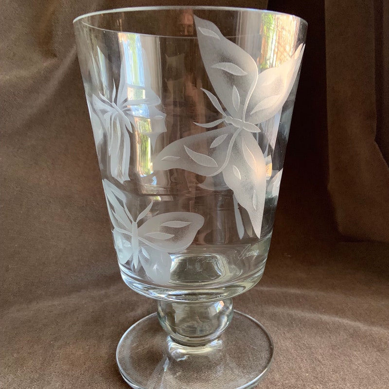 Etched Flower Vase