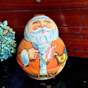 Vintage Bristol Ware Santa Claus Tin