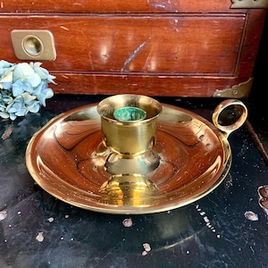 Vintage Brass Tone Chamber Candleholder