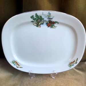 Vintage Carrolton China 13" Oval Serving Platter