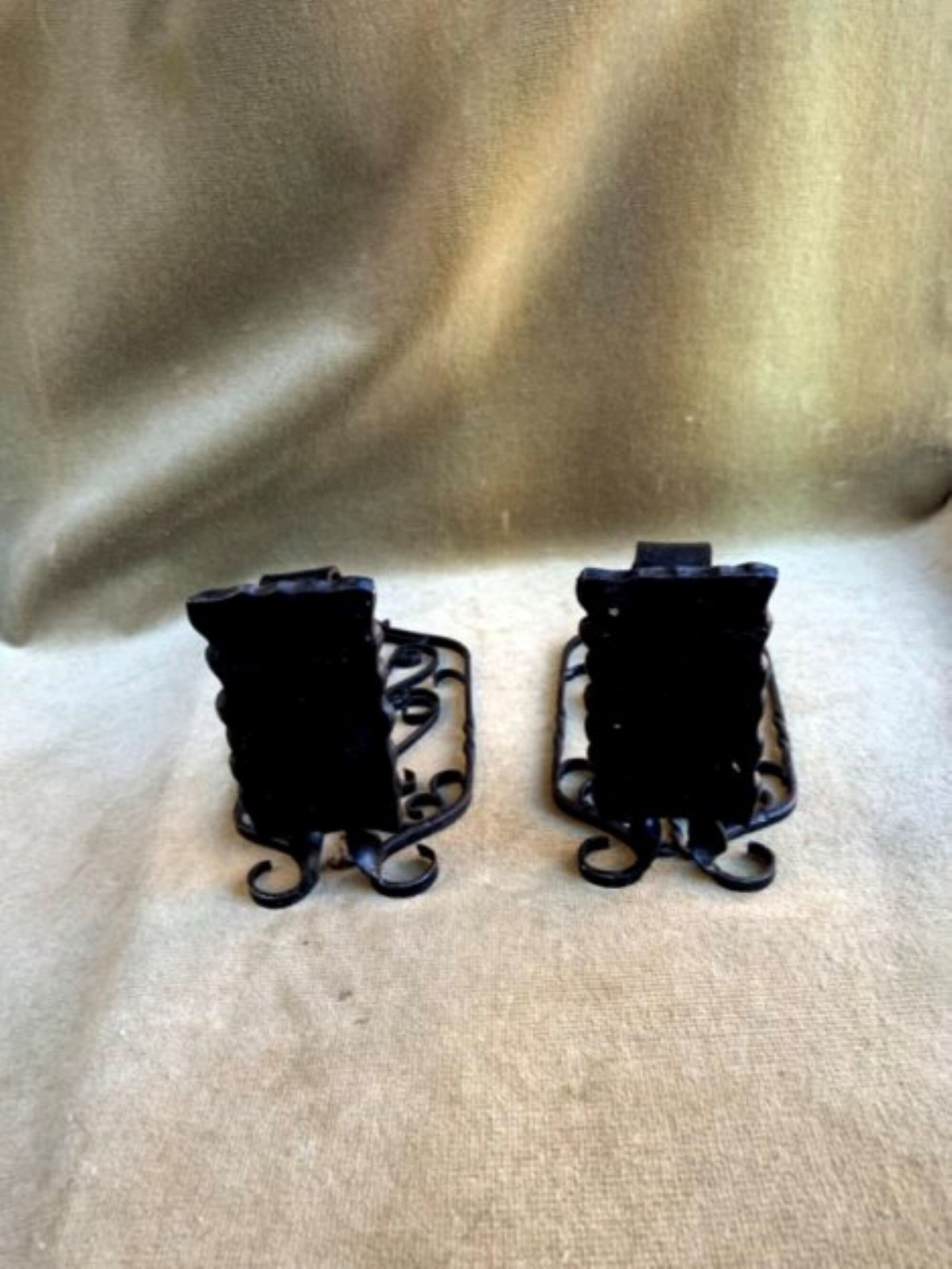 Set of 2 Vintage Ornate Wrought Iron Bookends Etsy