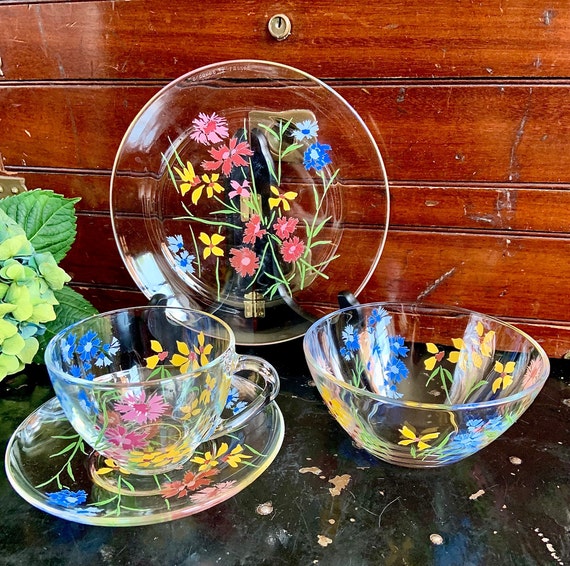 Vintage Arcoroc France Glassware 4-piece Set - Etsy