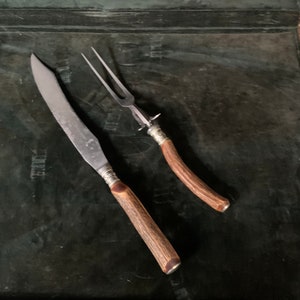 Antique Meriden Cutlery Co. Carving Knife and Fork Set