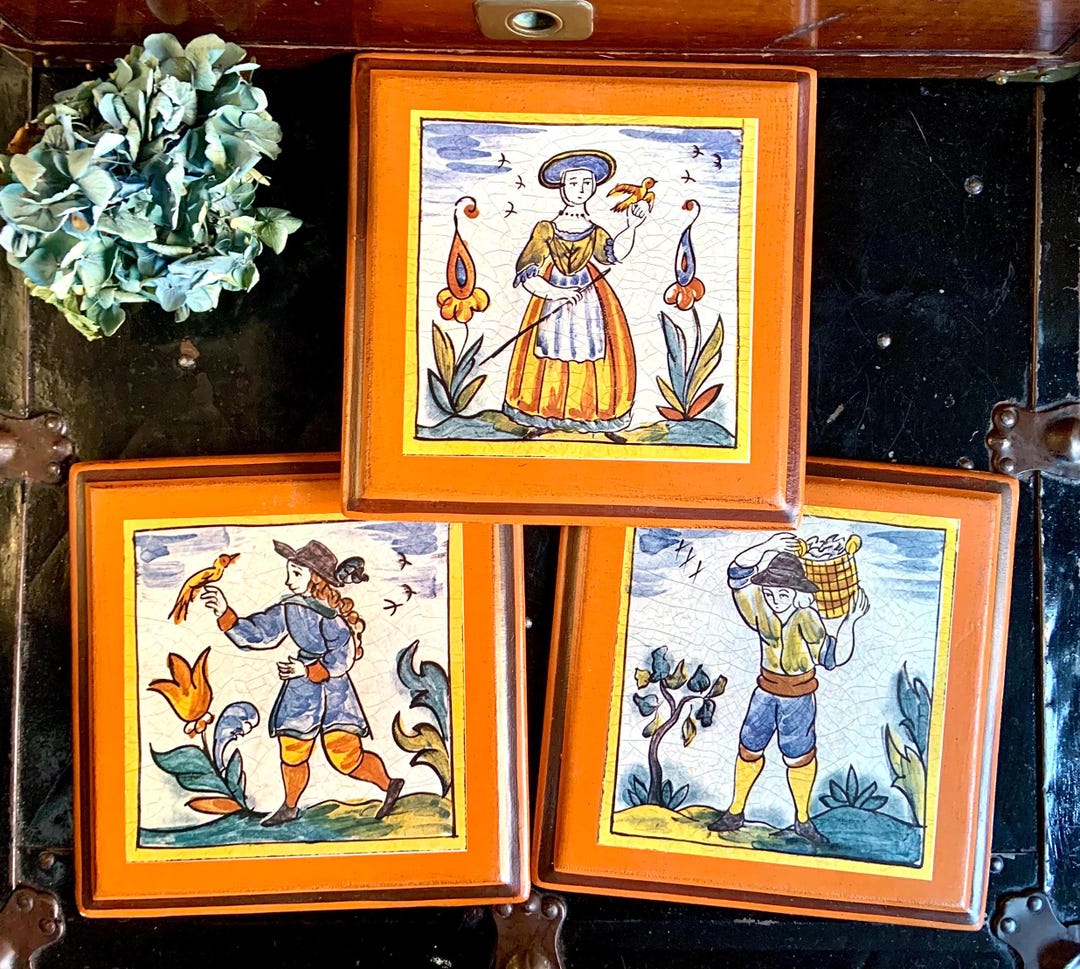 Set of 3 Wood Wall Plaques by Empire Decorative Art Handcrafted in Made ...
