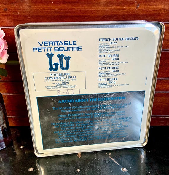 Vintage French Lefevre-utile Lu Lu Petit Beurre Biscuit Tin - Etsy