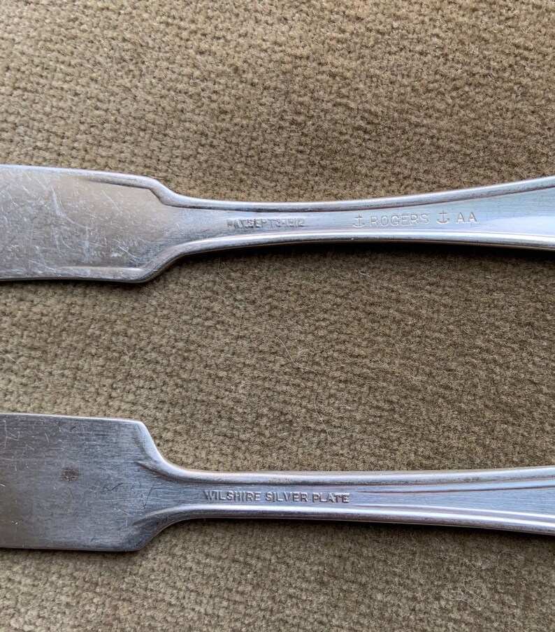 Antique Silver Plated Butter Knives Etsy