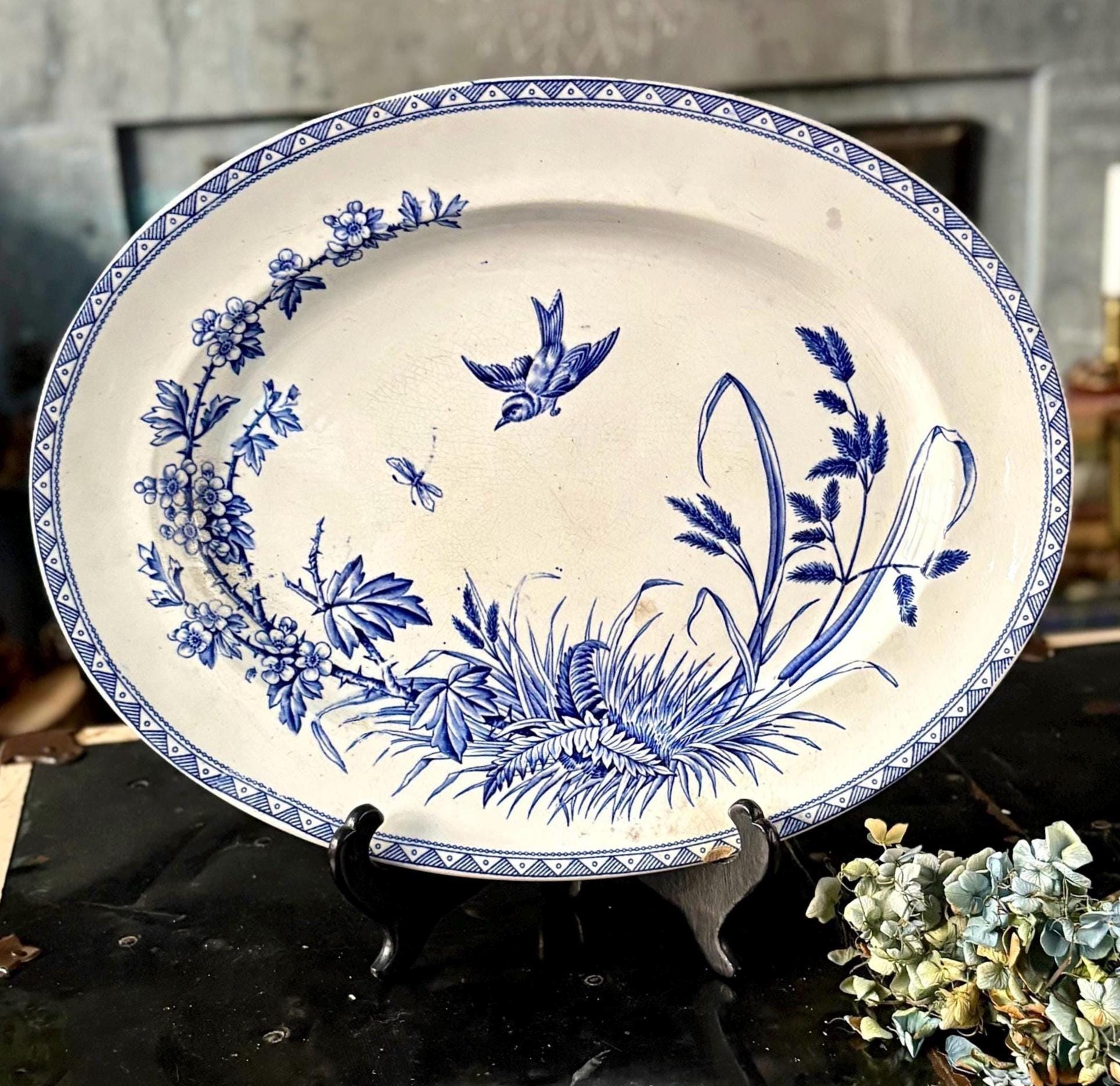 キッチン・食器 ☆【1876-83年製】T.G.&F.Booth Hawthorn ディナー皿