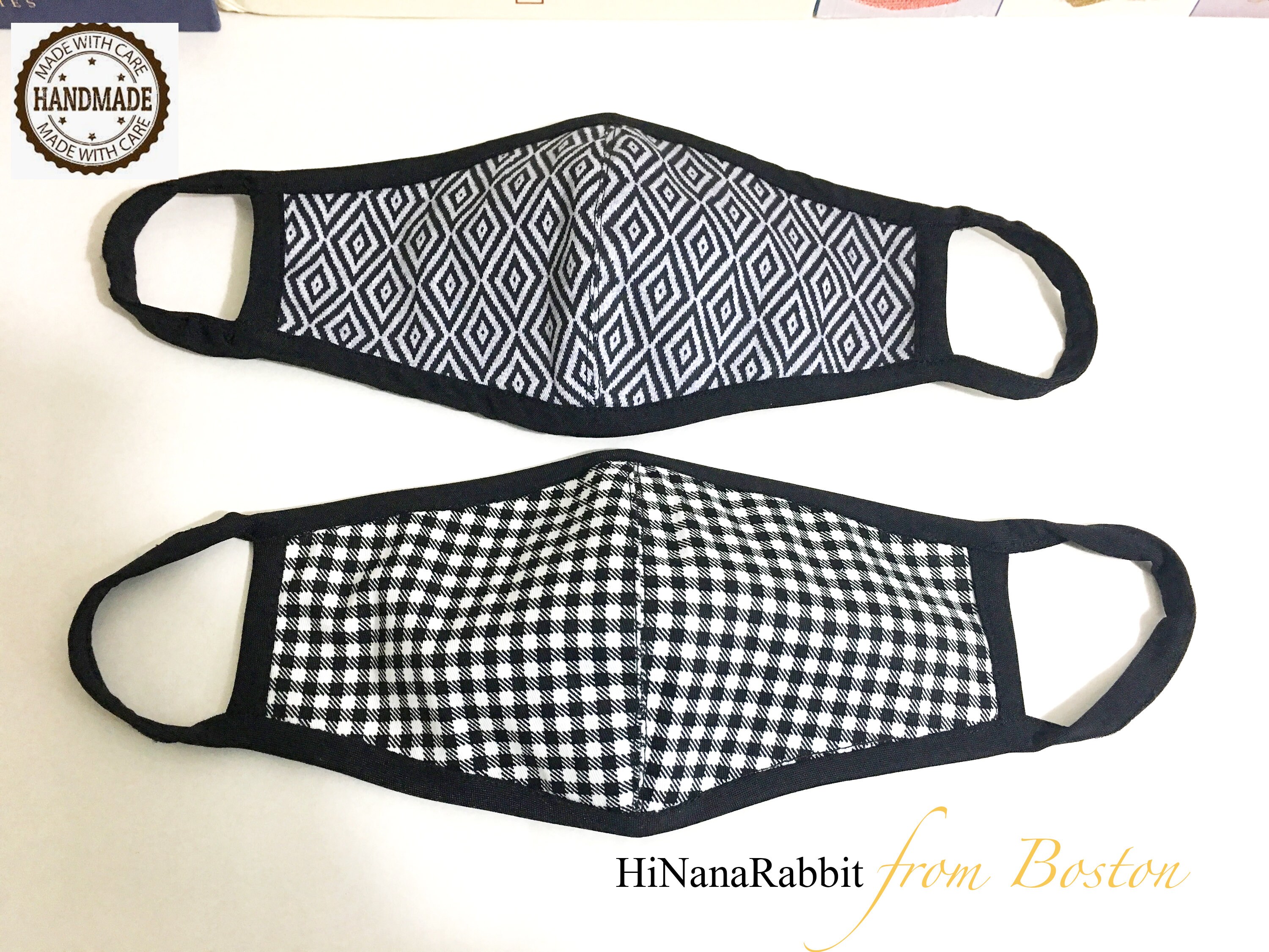 Men's Durable Cotton knit Face Mask Double Layered Etsy