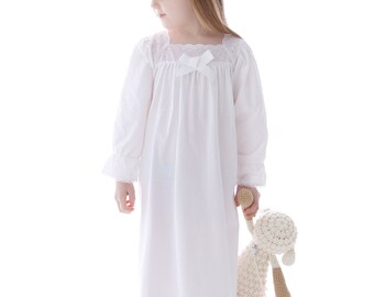 white sleep gown