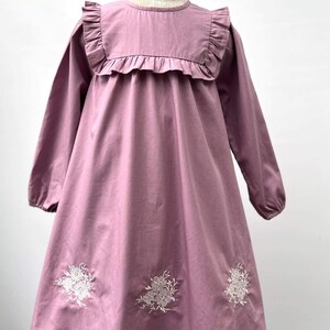 Pink Cotton Embroidered Dress for Girls 12M-8Y | Hand Embroidered Pretty Dress | Special Occasion Toddler Dress | Birthday Party Outfit