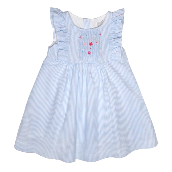 Girls Floral Smocked Bishop Dress