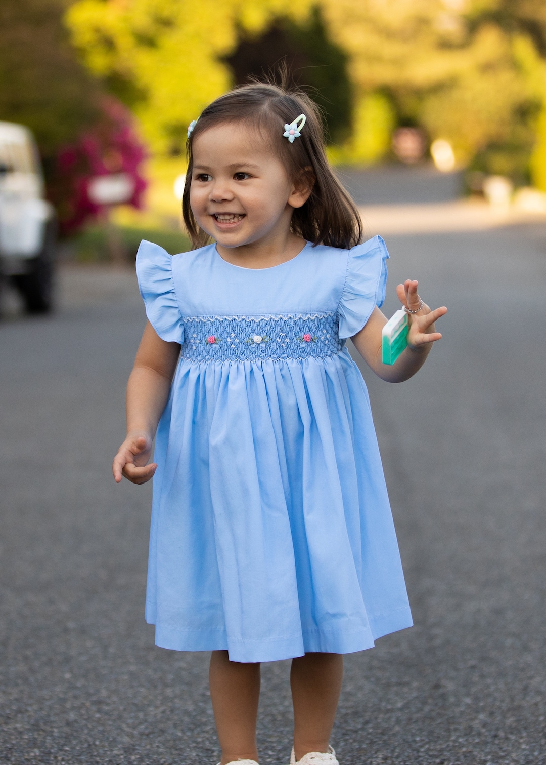 white christmas dresses Swap-A-Smock Cotton Boll Tab main image 0