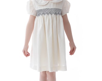 Toddler Baby Girls Hand Smocked Ruffle Swing Tunic Princess Dress Size 6 Months - 6 Years