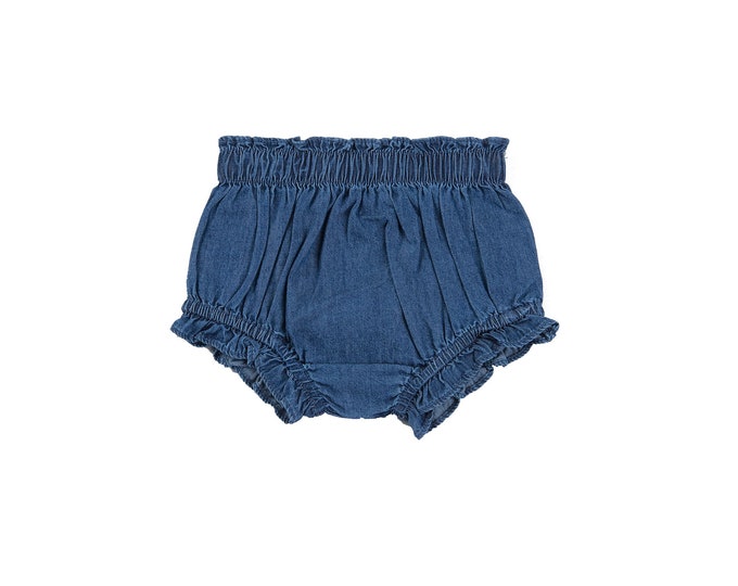 Baby Denim, Baby Bloomers, Baby Girl Bloomers, Baby Girl Clothes, Baby