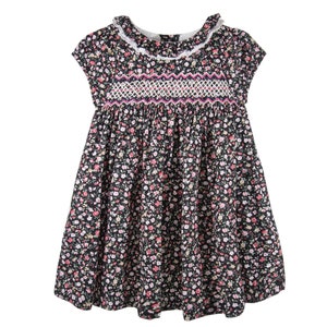 Little Girl&#39;s Floral Liberty Hand Smocked Dress