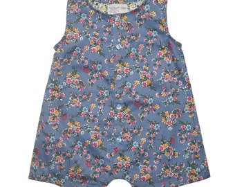 Baby Girls' Floral Bubble 100% Cotton Baby Romper