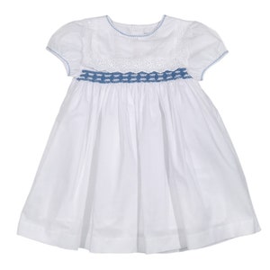 White Smocked Liberty Dress - Girls