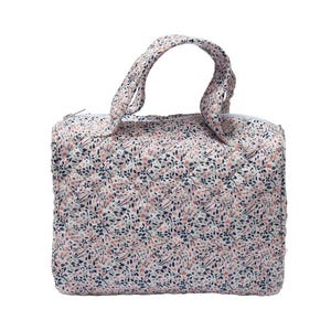 Wickeltasche Tote Bag Stilvolle Reise Geldbörse Satchel Windel, Blumendruck Baumwolle - Set 2 Stück Große und Kleine Wickeltasche Bild 7