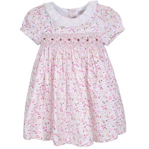 Floral Hand Smocked Girls Liberty Dress | Portrait Dress | Beach Wedding Dress | Twirl Dress | Spring Dress | Ruffle Dress | Summer Dress