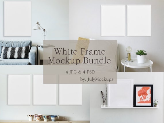 Download Modern White Frame Mockup Bundlewhite Frame Mockupmockup Etsy PSD Mockup Templates