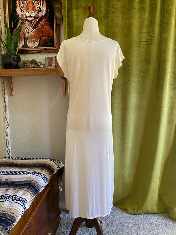 Vintage Slip Dress, Nightgown, 1970s 1980s, Solid… - image 5