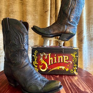 Vintage Eagle Cowboy Boots - Etsy