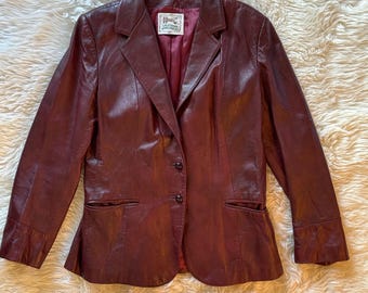 1970s H Bar C Leather Blazer / 1970s H Bar C Leather Jacket