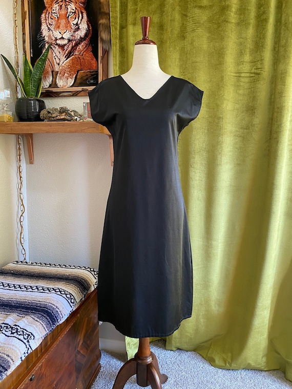 Vintage Slip Dress, Nightgown, 1970s 1980s, Solid 