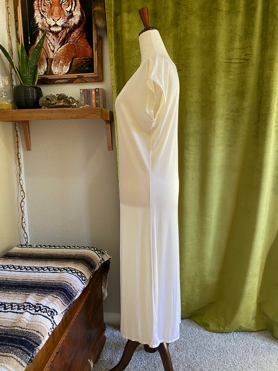 Vintage Slip Dress, Nightgown, 1970s 1980s, Solid… - image 7