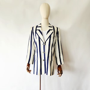vintage 1990s navy blue and white -The Limited blazer - medium