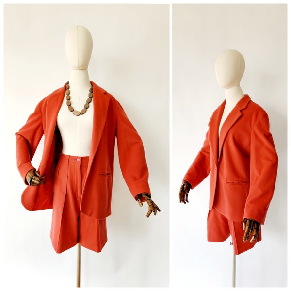 Ensemble blazer et short orange citrouille J. Crew - Taille US 6 (petit/moyen)