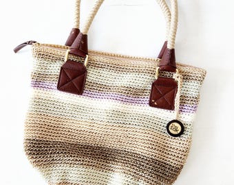 The Sak Crochet Beige Mini Backpack Bag - Etsy