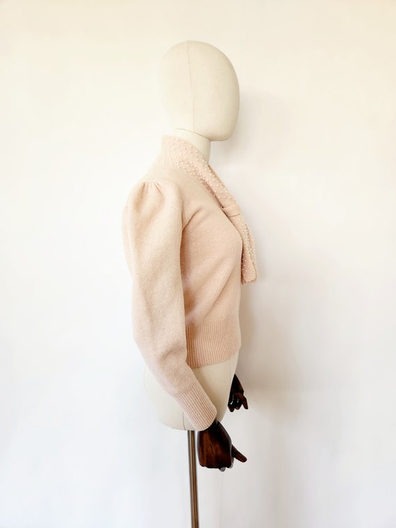 vintage 1980s pink lambswool and angora / rabbit … - image 7